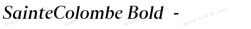 SainteColombe Bold◆字体转换